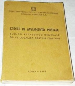 Elenco CAP del 1967 includente Milano